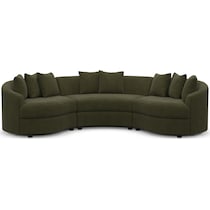 allegra green sectional   