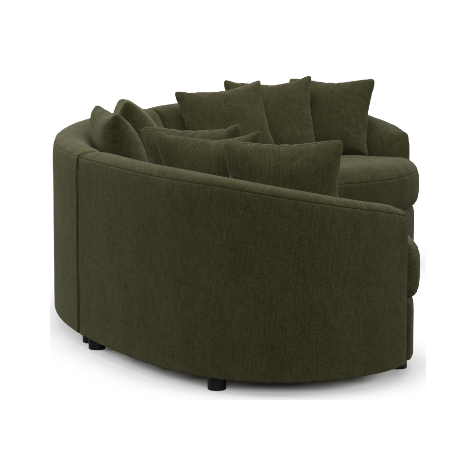 allegra green sectional   