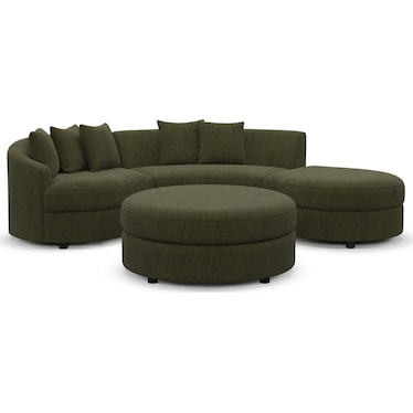 Allegra 3-Piece Sectional with Chaise and Ottoman