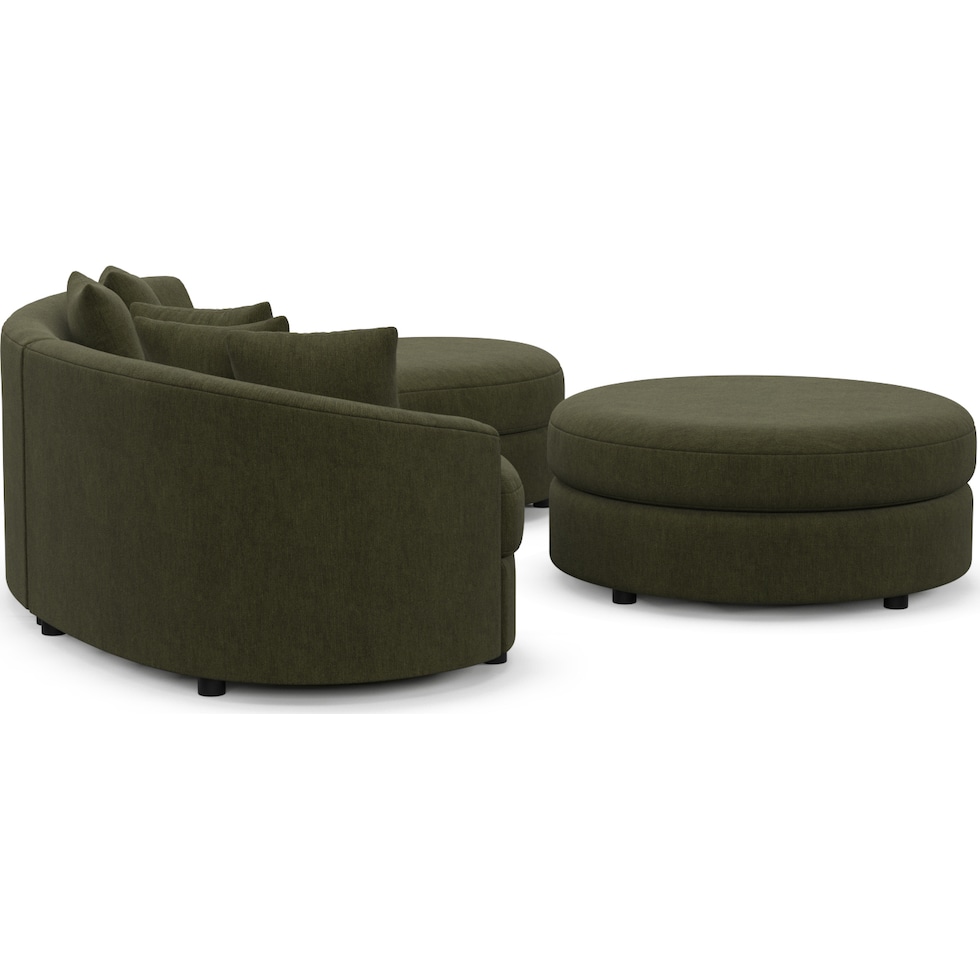 allegra green sectional   