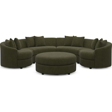 Allegra 4-Piece Sectional and Ottoman