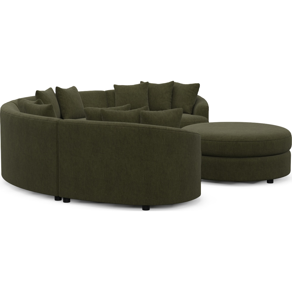 allegra green sectional   