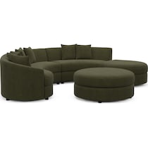 allegra green sectional   