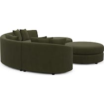 allegra green sectional   