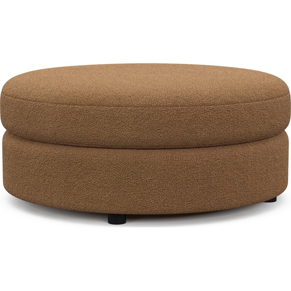 allegra light brown ottoman   