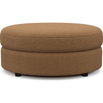 allegra light brown ottoman   