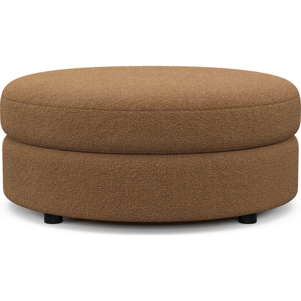 allegra light brown ottoman   