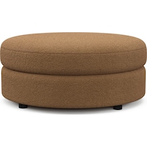 allegra light brown ottoman   