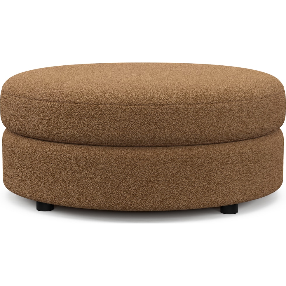 allegra light brown ottoman   