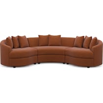 allegra orange sectional   