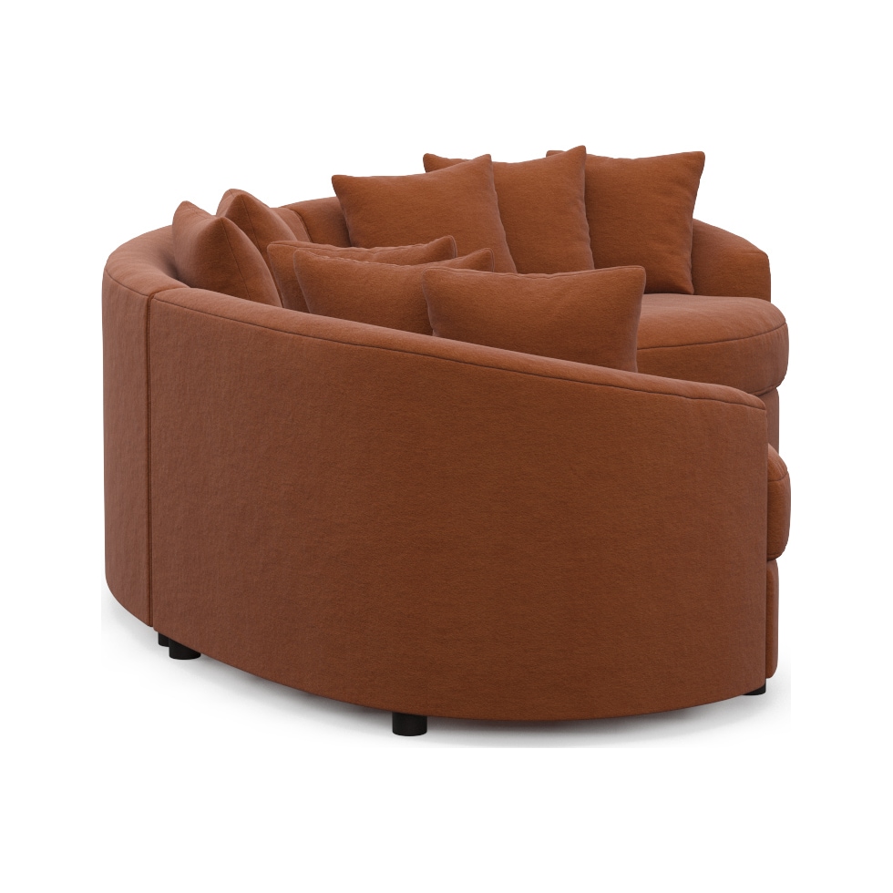 allegra orange sectional   