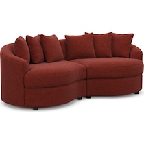 allegra red sectional   