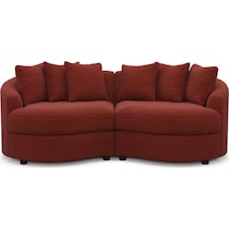 allegra red sectional   