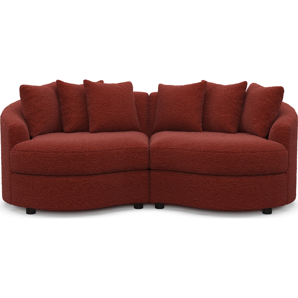 allegra red sectional   