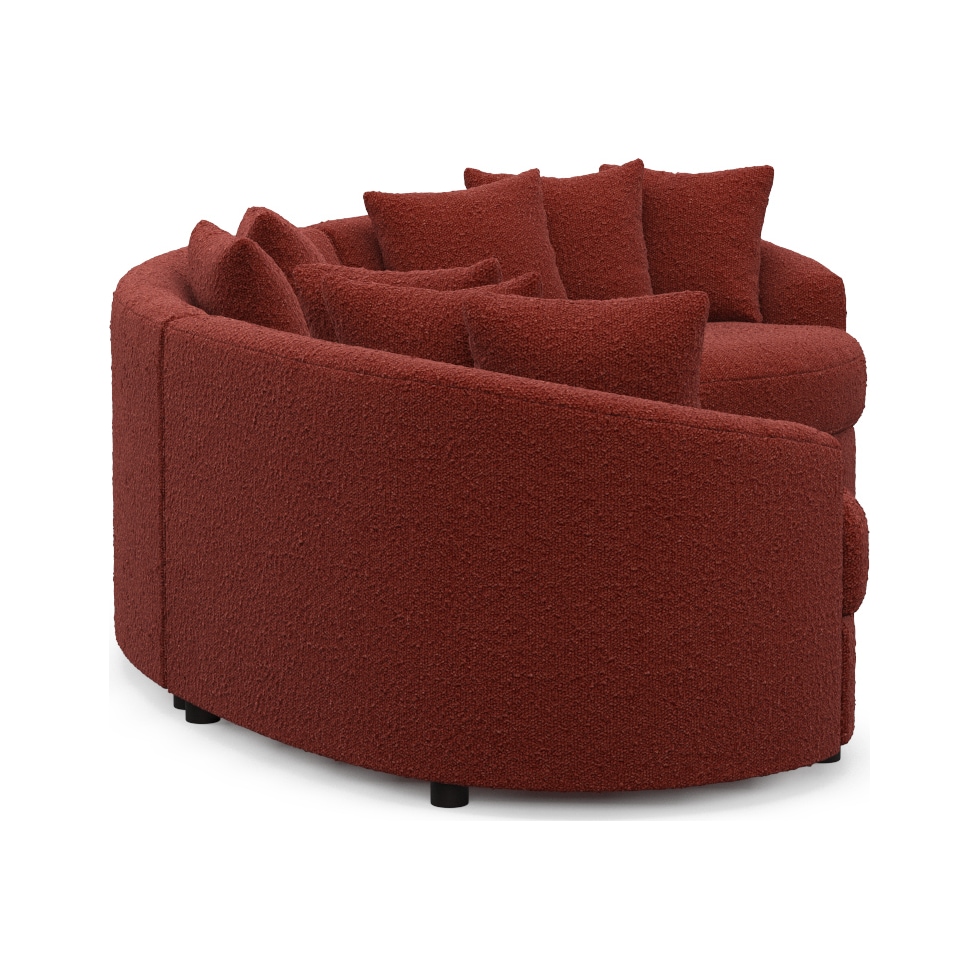 allegra red sectional   