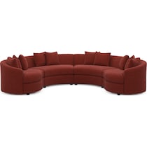 allegra red sectional   