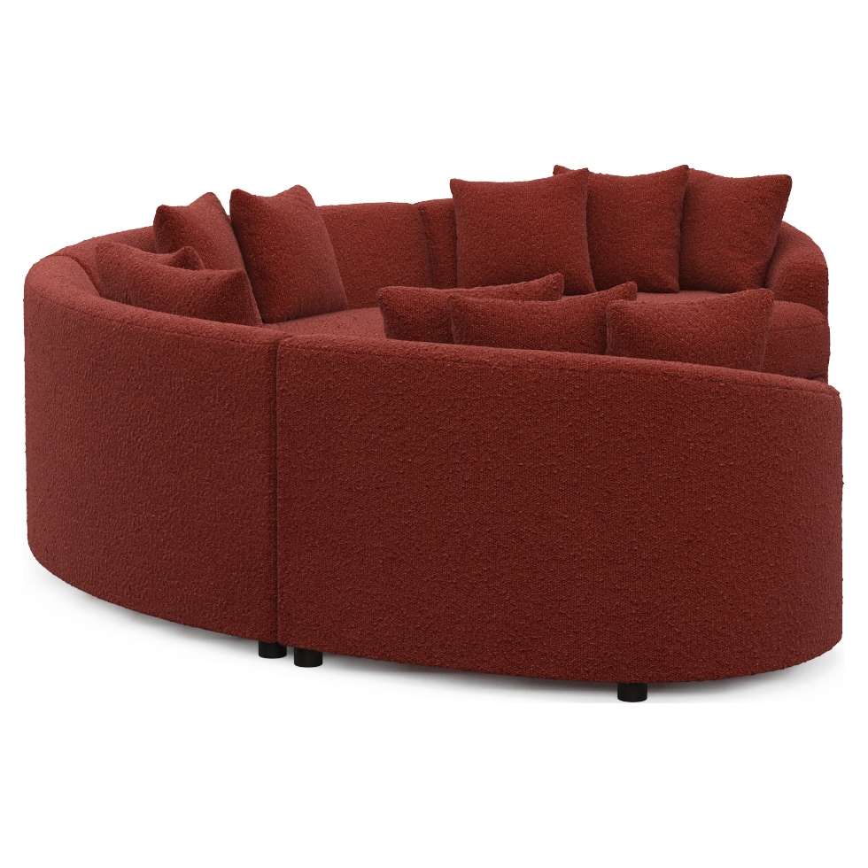 allegra red sectional   