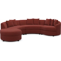 allegra red sectional   