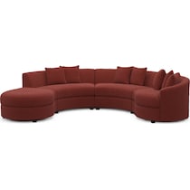 allegra red sectional   