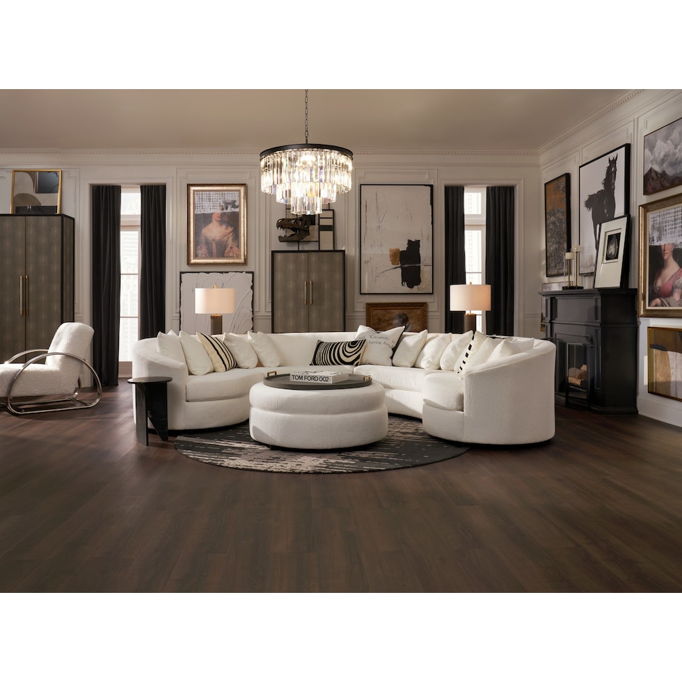 allegra white  pc living room   