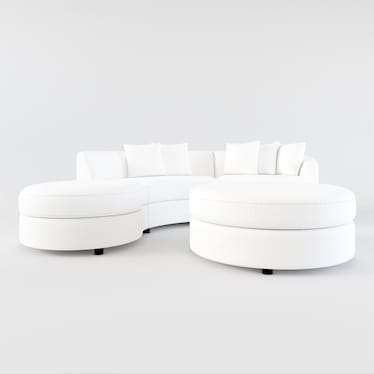 Allegra 3-Piece Sectional with Chaise and Ottoman