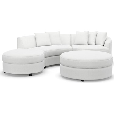 Allegra 3-Piece Sectional with Chaise and Ottoman