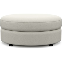 allegra white ottoman   