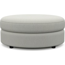 allegra white ottoman   