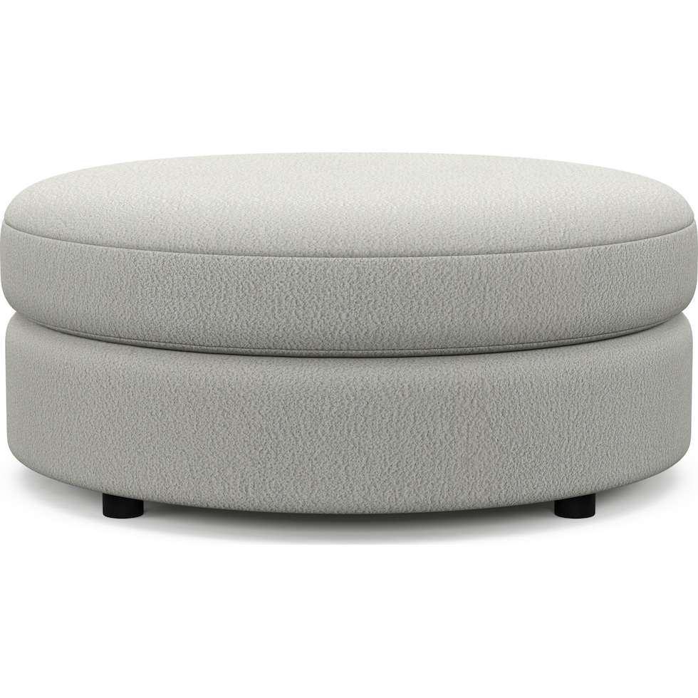 allegra white ottoman   