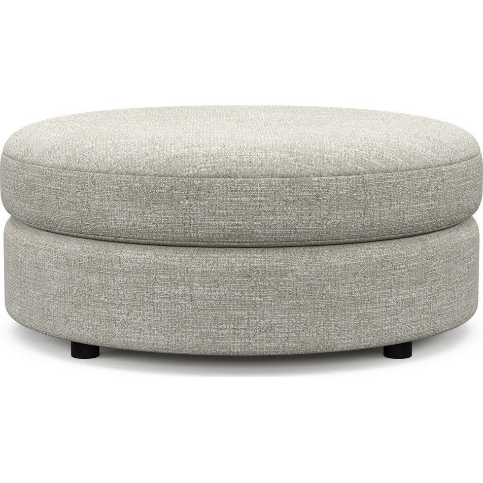 allegra white ottoman   