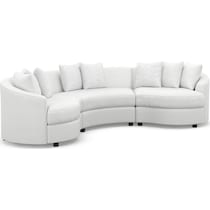 allegra white sectional   