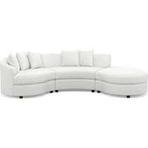 allegra white sectional   