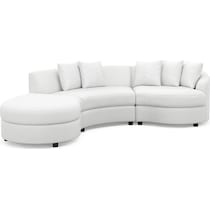 allegra white sectional   