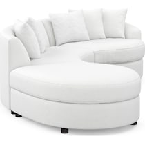 allegra white sectional   