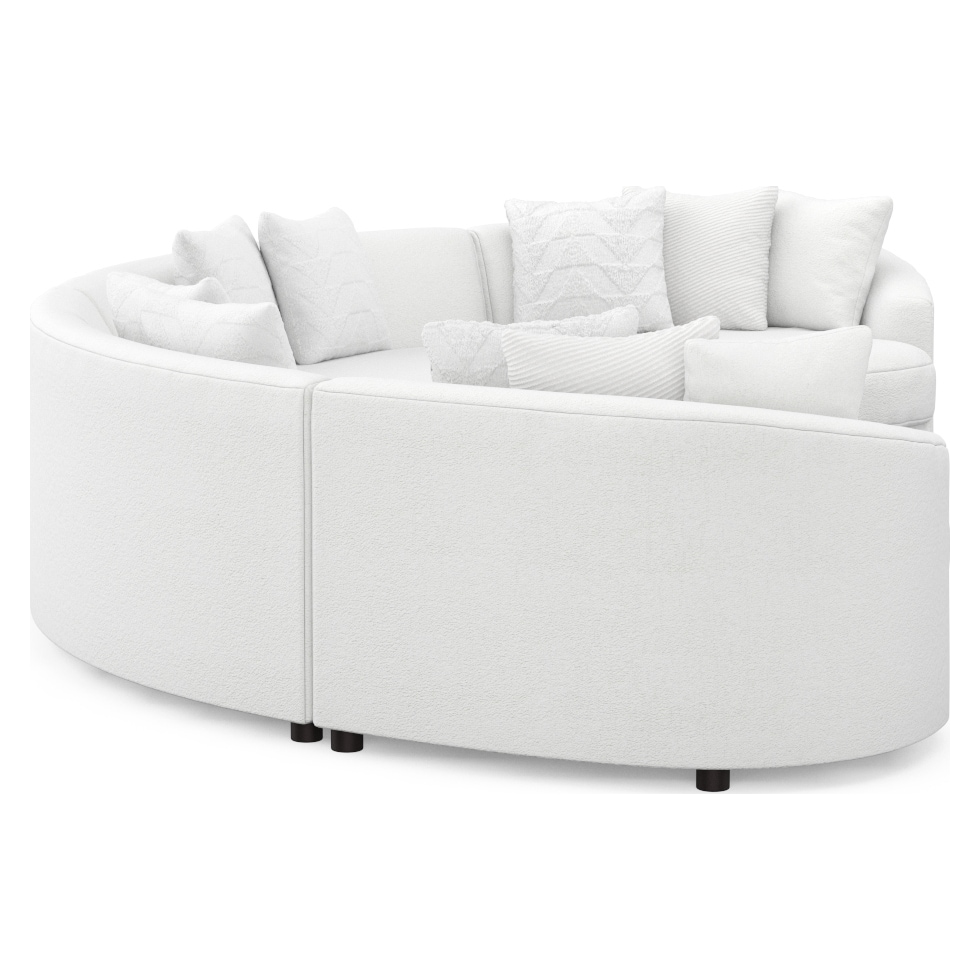 allegra white sectional   