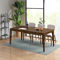 allister dark brown dining table   