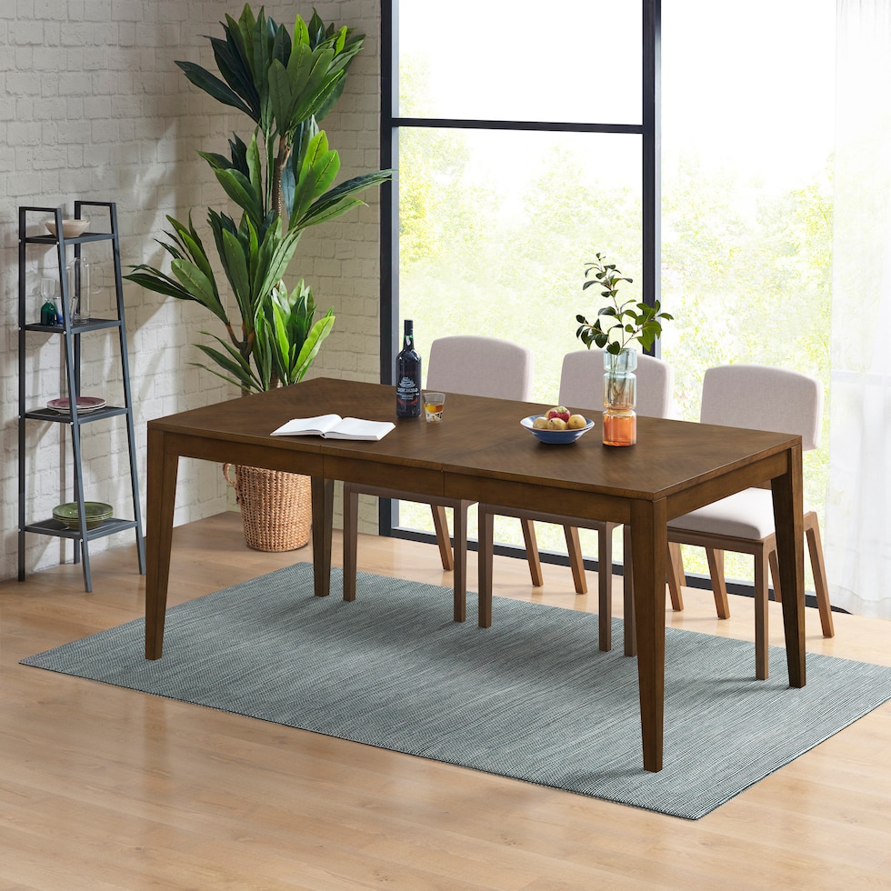 allister dark brown dining table   