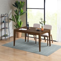 allister dark brown dining table   