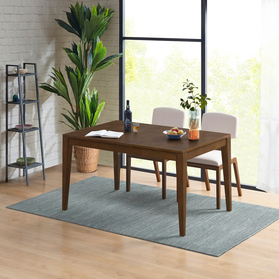allister dark brown dining table   