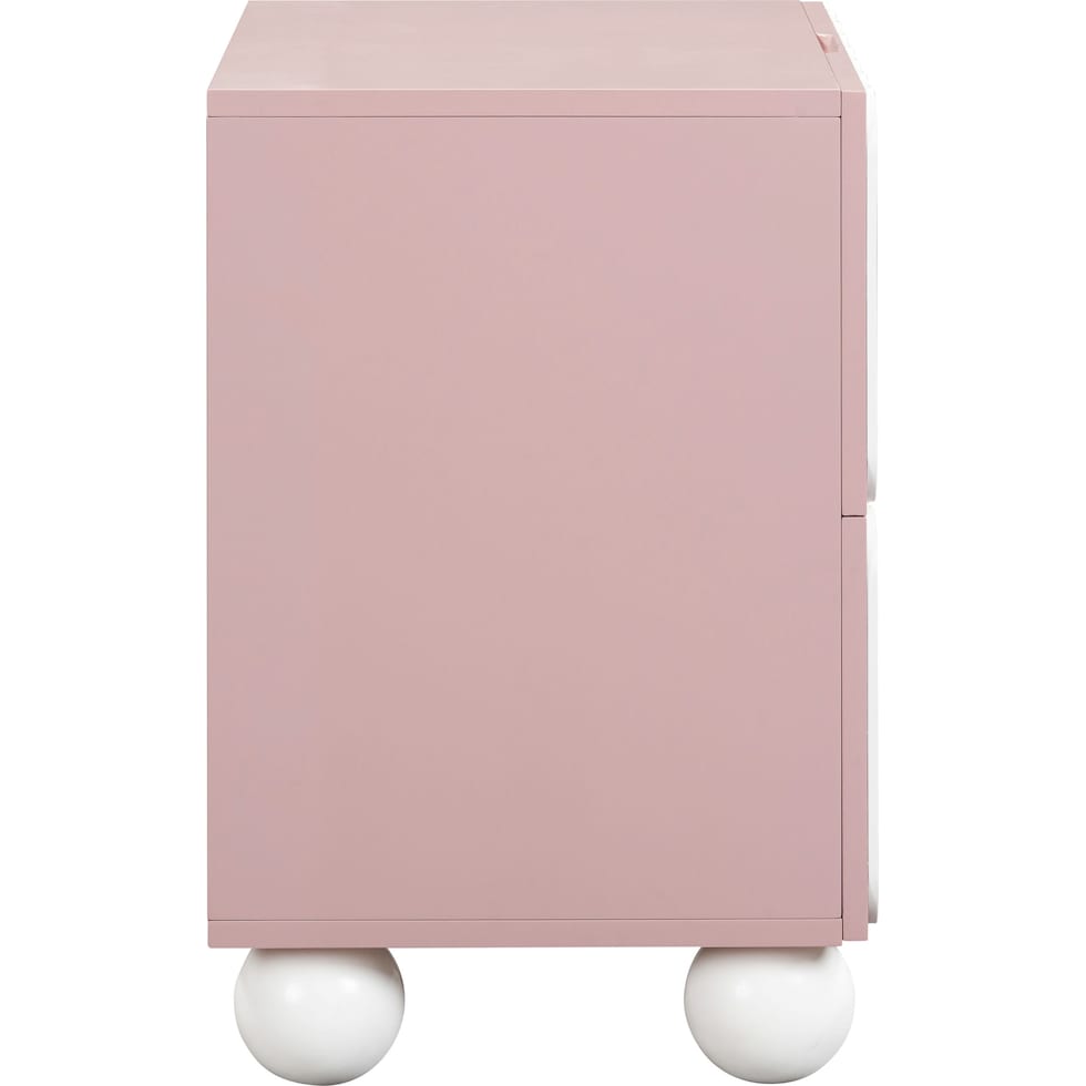 allora pink nightstand   