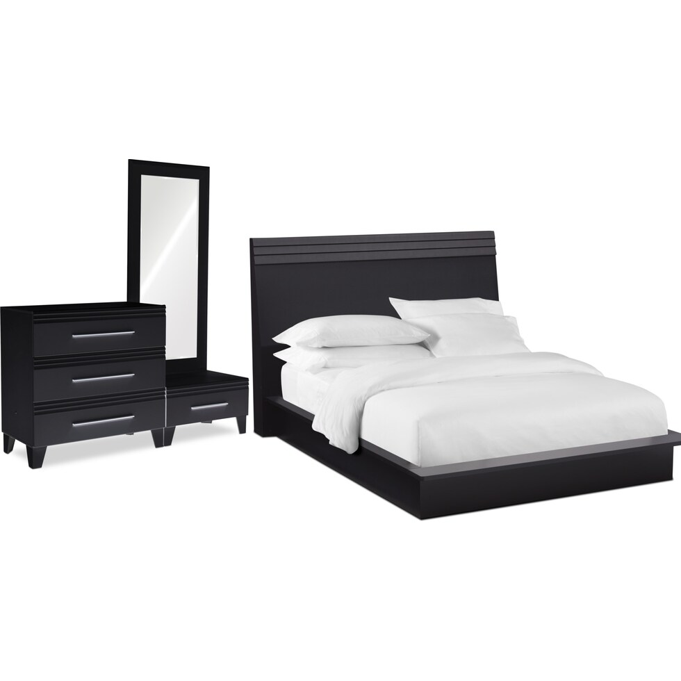 allori black  pc king bedroom   