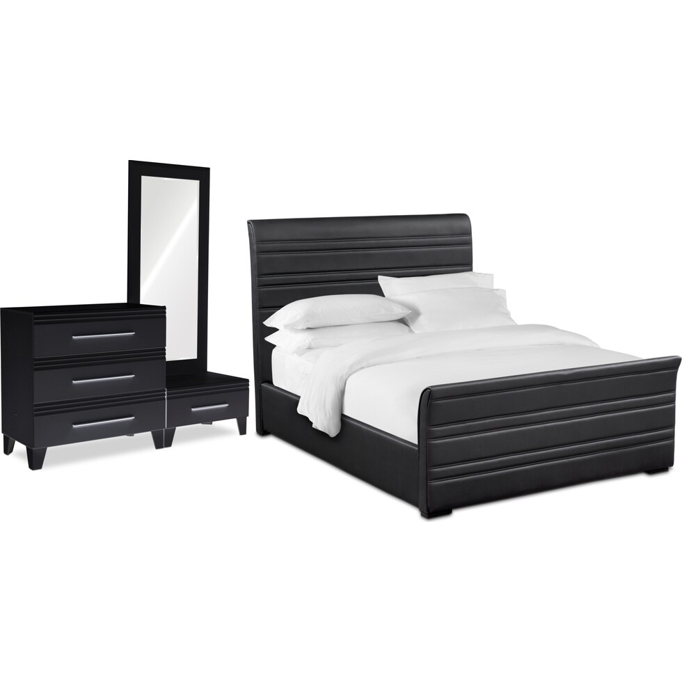 allori black  pc king bedroom   