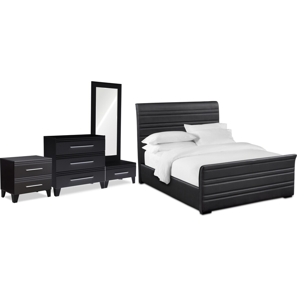 allori black  pc king bedroom   