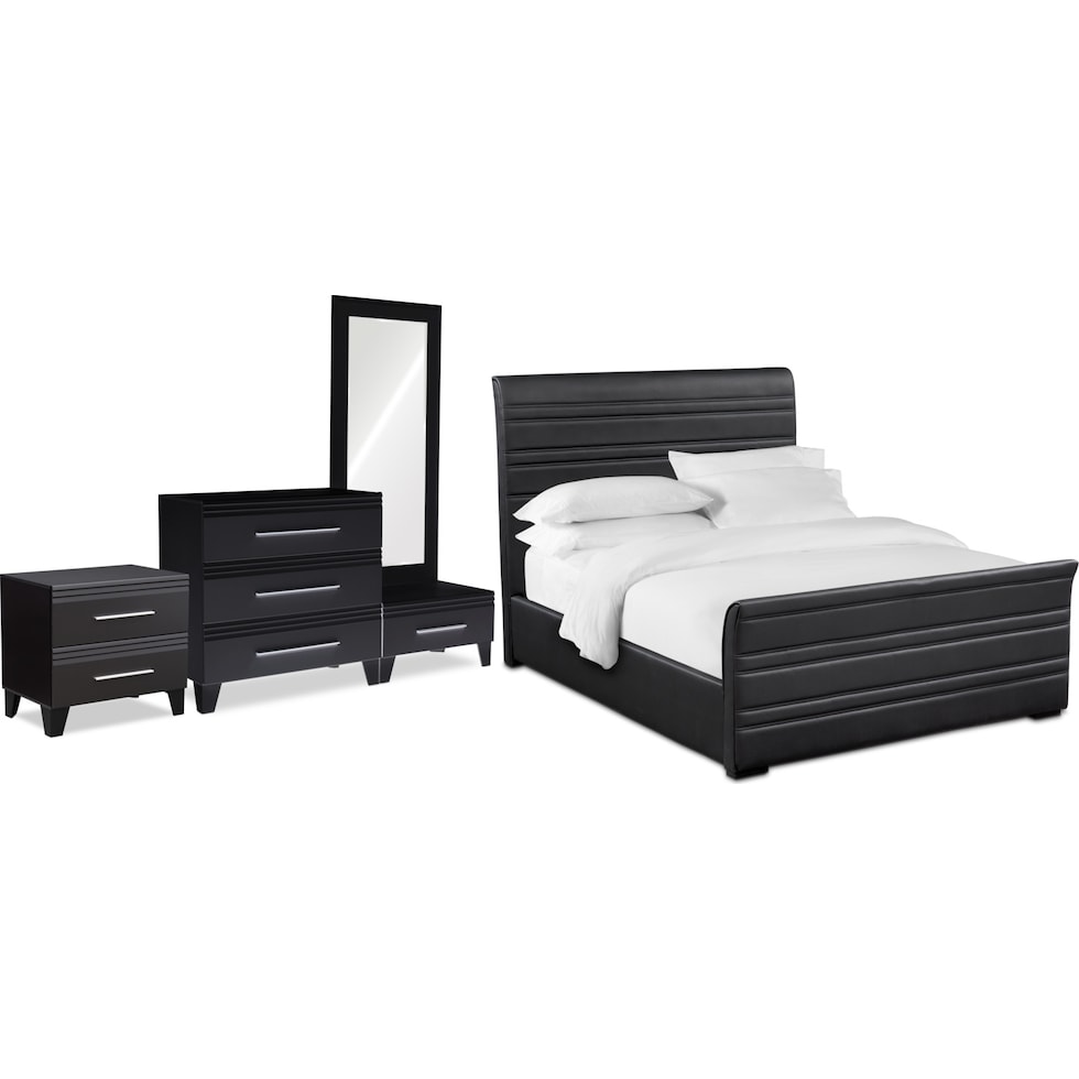 allori black  pc queen bedroom   