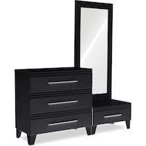 allori black dresser & mirror w chest   