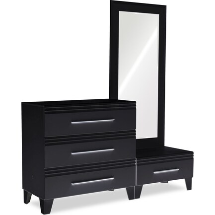 Allori Chest And Dressing Mirror, Black Mirror On Dresser