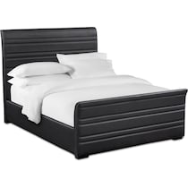 allori black queen upholstered bed   