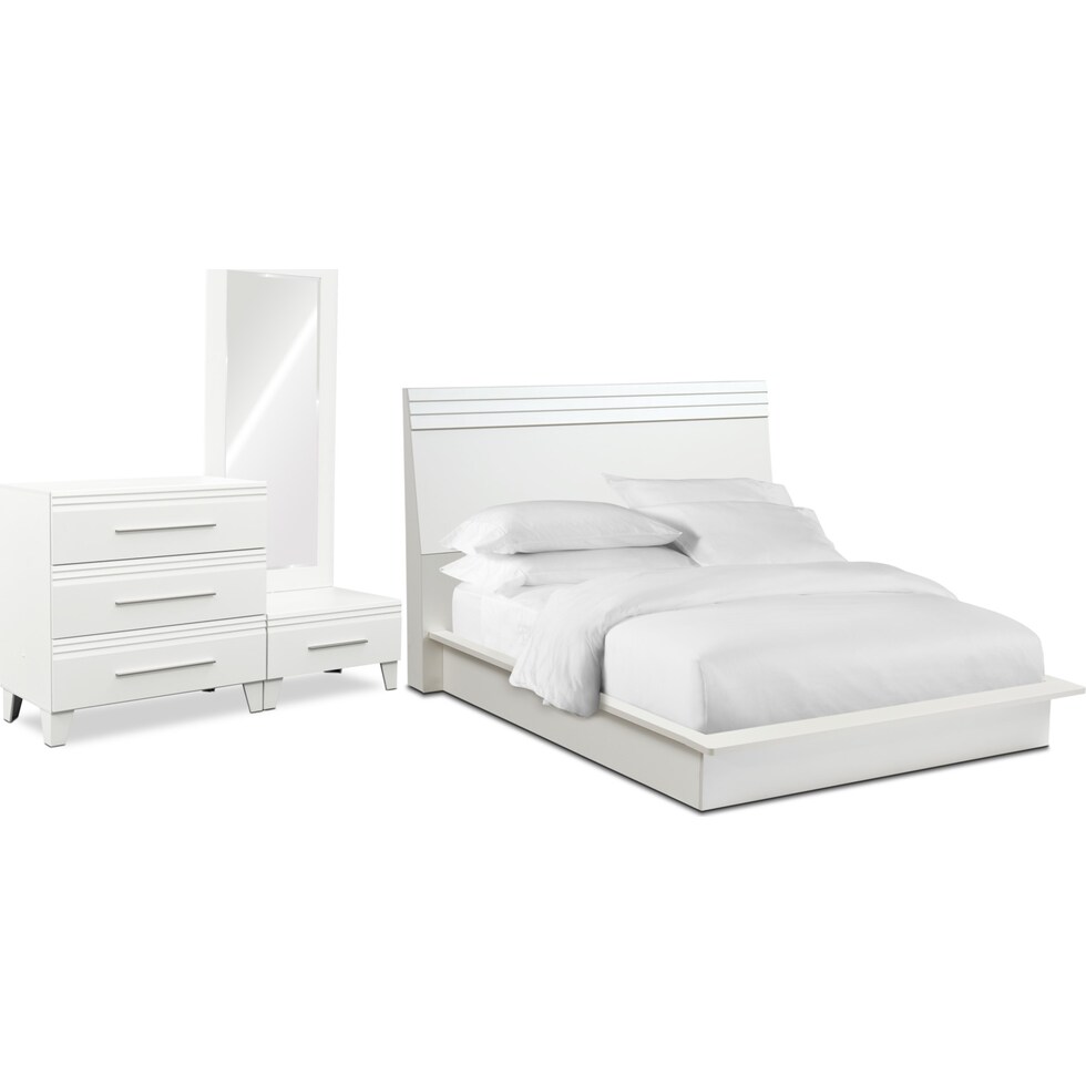 allori white  pc king bedroom   
