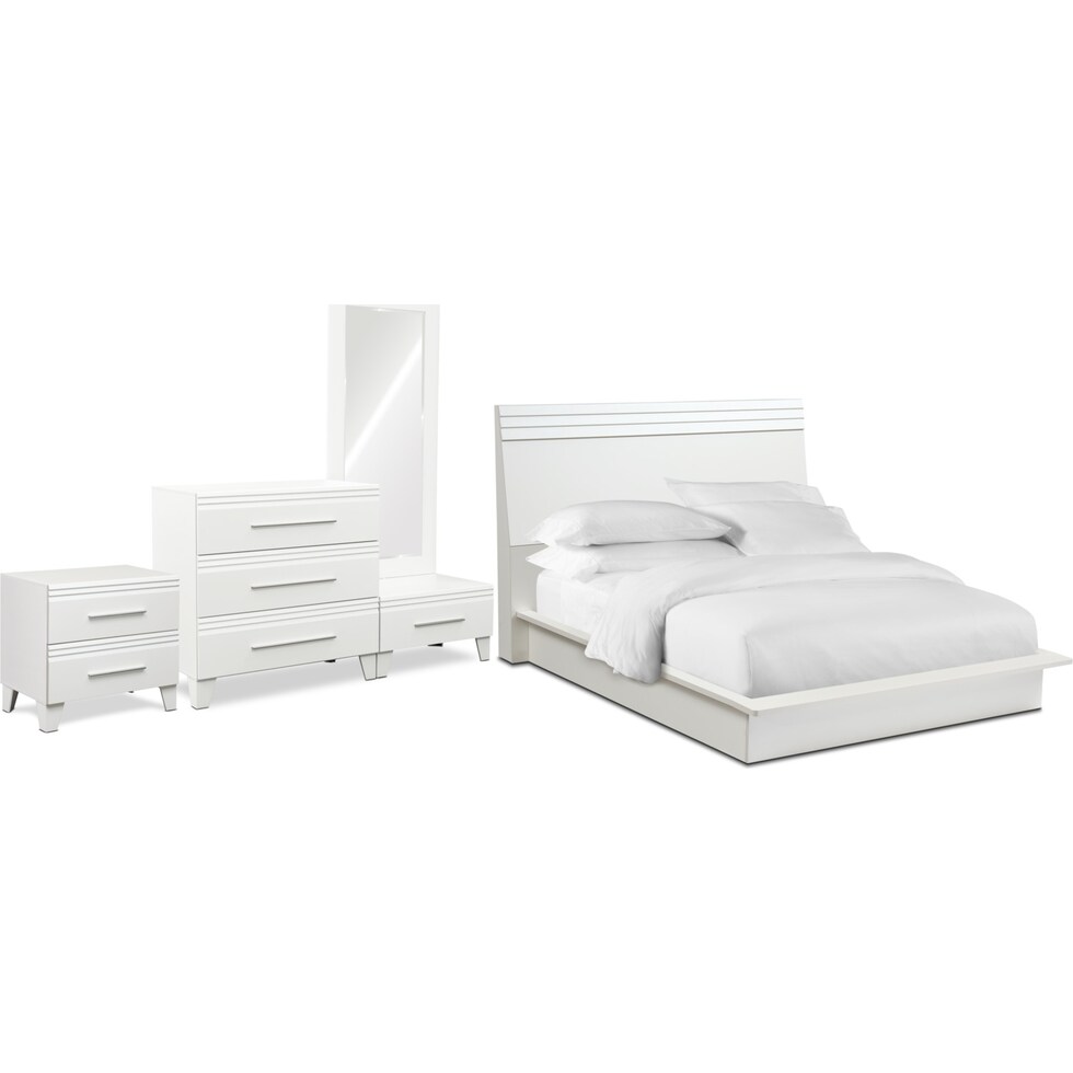 allori white  pc king bedroom   
