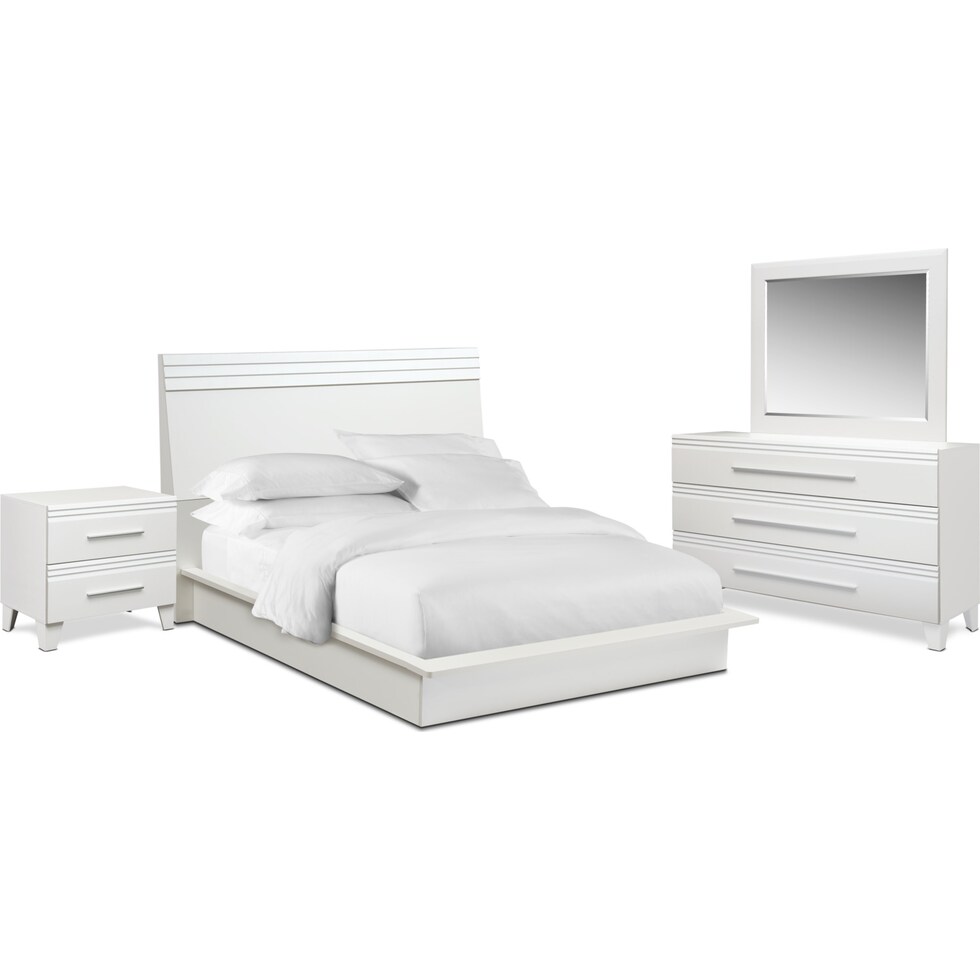 allori white  pc king bedroom   